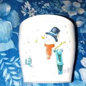 VOTIVE HOLDER Bed Bath & Body Works Holiday Edition 1999 Snowman